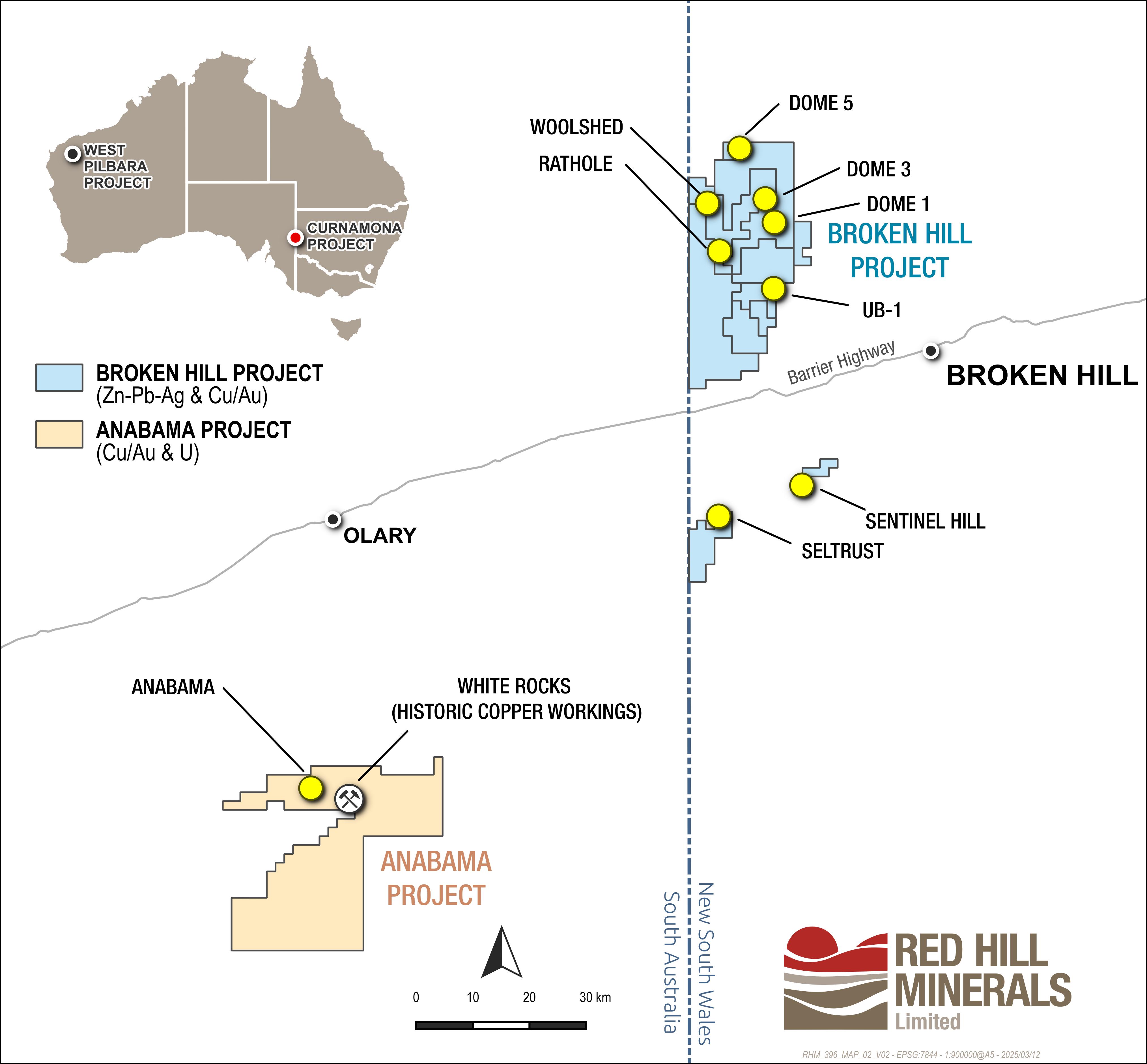 map of Curnamona Earn-In JV Area